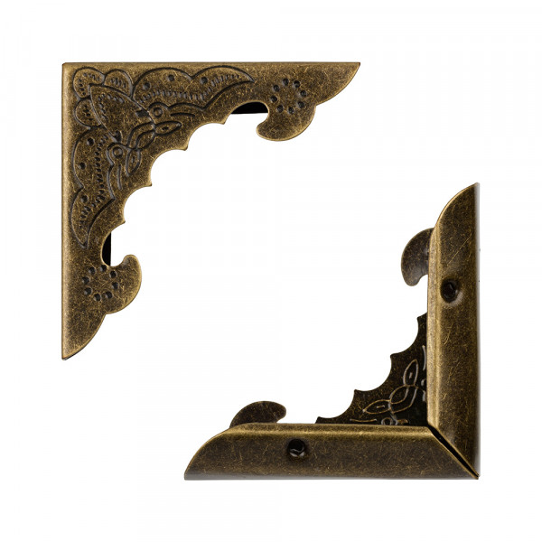 Уголки для альбомов 2шт, под античную бронзу.