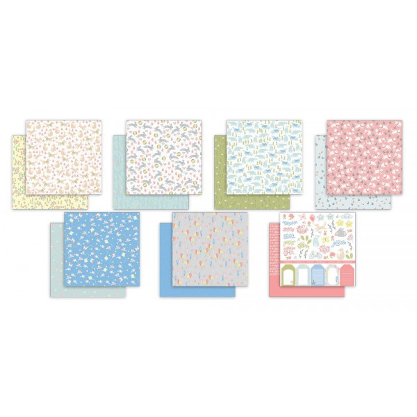 Бумага для скрапбукинга "Mr.Painter" Ешь. Люби. Спи 190г/кв.м 30,5*30,5см