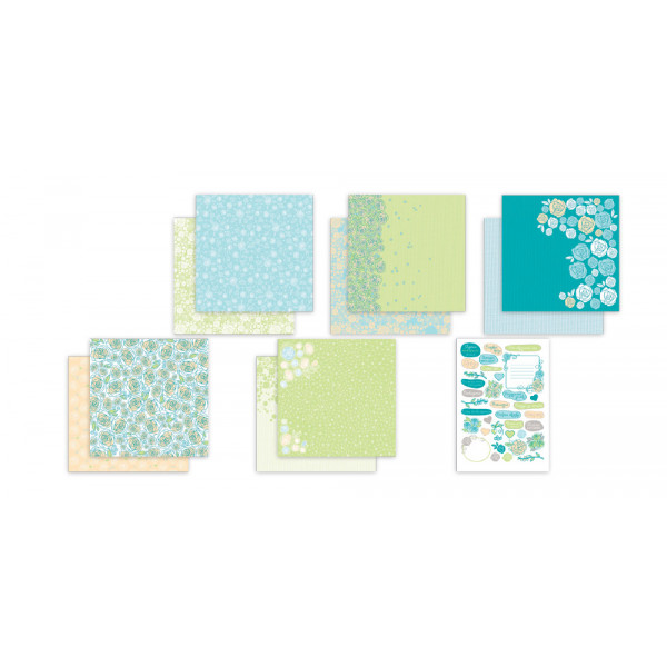 Бумага для скрапбукинга "Mr.Painter" Гортензия 190г/кв.м 30,5*30,5см