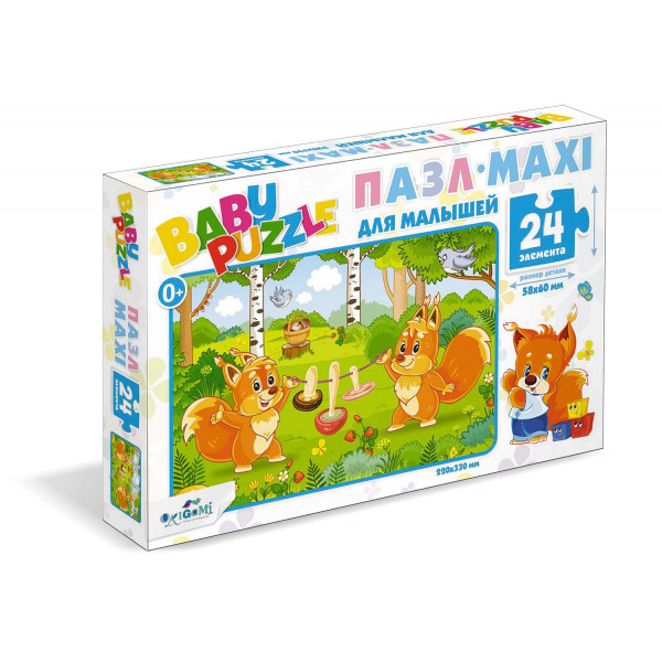 Пазлы 24 Для малышей. Белочки