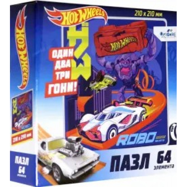 Пазлы 64 Hot wheels. Роботы