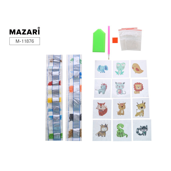 Алмазная мозаика 6,5*8 на стикере 12шт