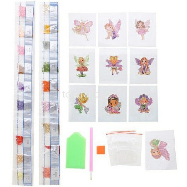 Алмазная мозаика 6,5*8 на стикере 10шт