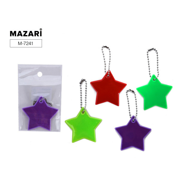 Брелок светоотражающий Звезда, фигурный