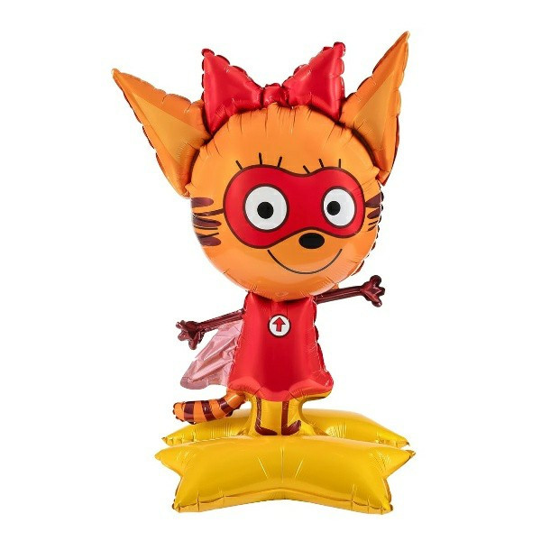 Шар 40/102 3D Фигура на подставке, Три кота, Карамелька