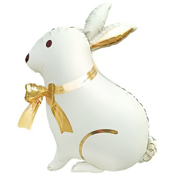 Шар (33/84) Фигура, Зайка с зол. бантиком, сатин