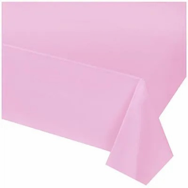 Скатерть п/э розовая 1,4*2,75м
