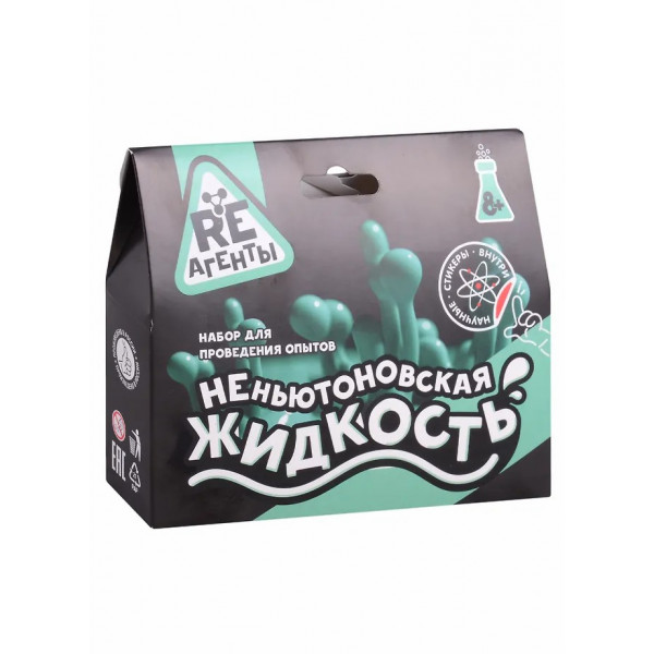 Опыты химические Неньютоновская жидкость Зеленая