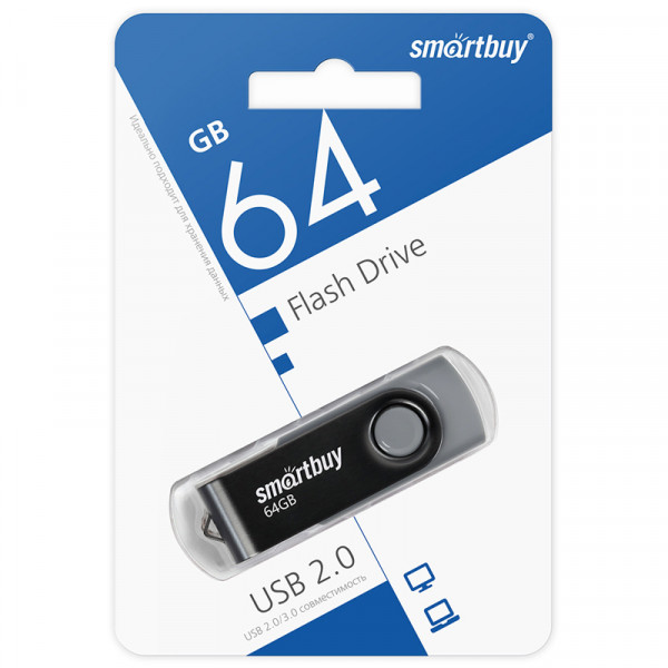 Флеш-память 64GB Smart Buy USB Drive черный