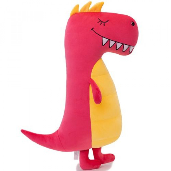 Мягкая игрушка-подушка сплюшка Тираннозавр Ахе, коралловый