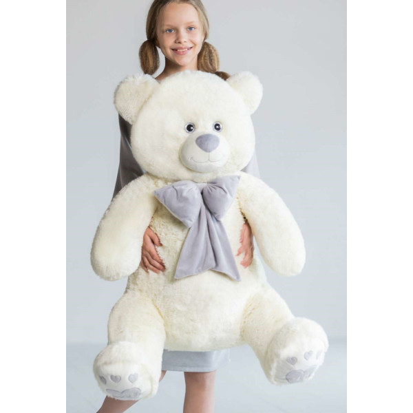 Медведь Пьер с бантом В130 латте