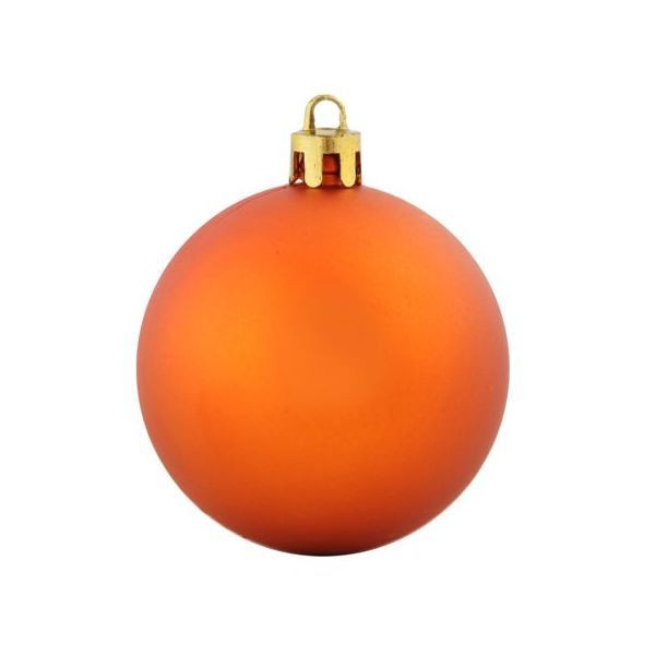 Шар 8см. 6шт. в пакете оранж.