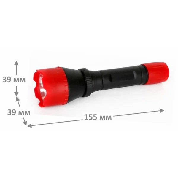 Фонарь 1LED Ultraflash, красный