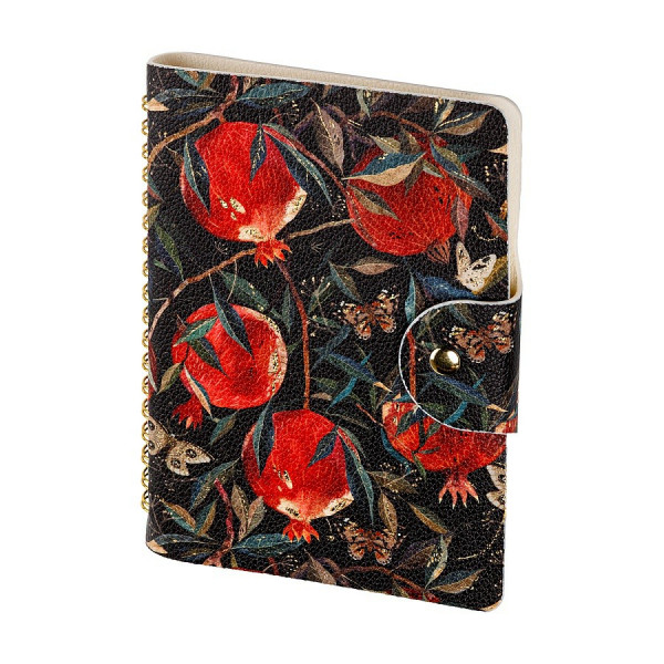 Ежедневник с хлястиком B6 "FLORA. ГРАНАТ"