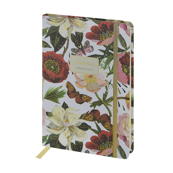Записная книжка "Megapolis Journal" А5 100л лин. на резинке"FLORA. ПИОНЫ"