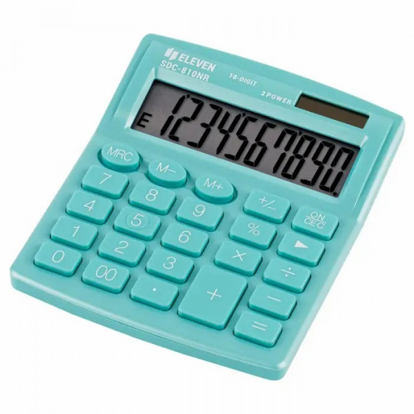 Калькулятор Eleven 10 разряд.105х127х21мм бирюзовый