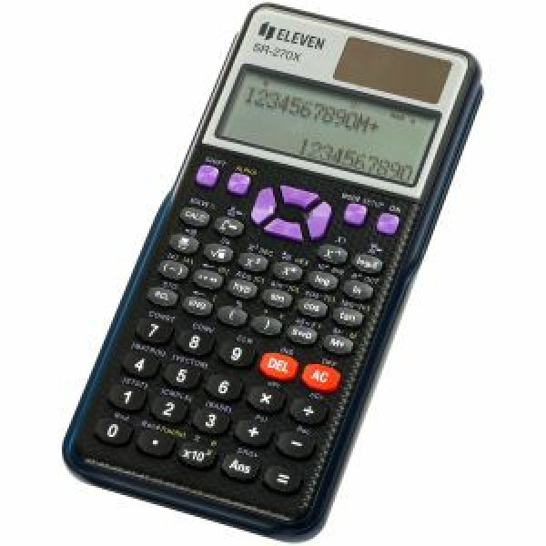 Калькулятор научный Eleven, матричный дисплей, 417 функций, двойное питание, черный