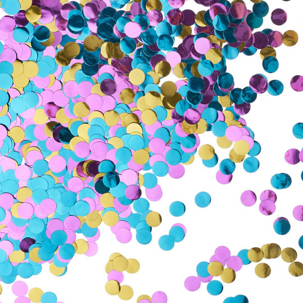 Конфети фольга Круг, Праздничный микс, Металлик, 1 см