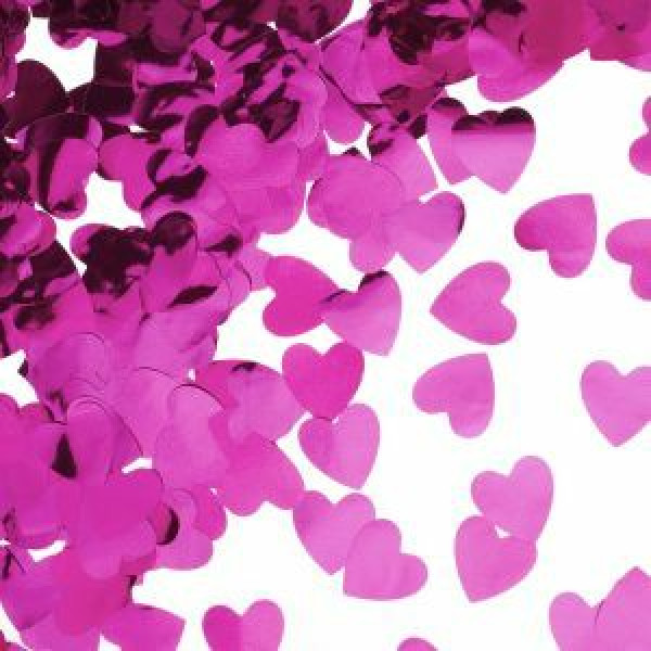 Конфети фольга Сердце, Розовый микс, Металлик, 2,5 см