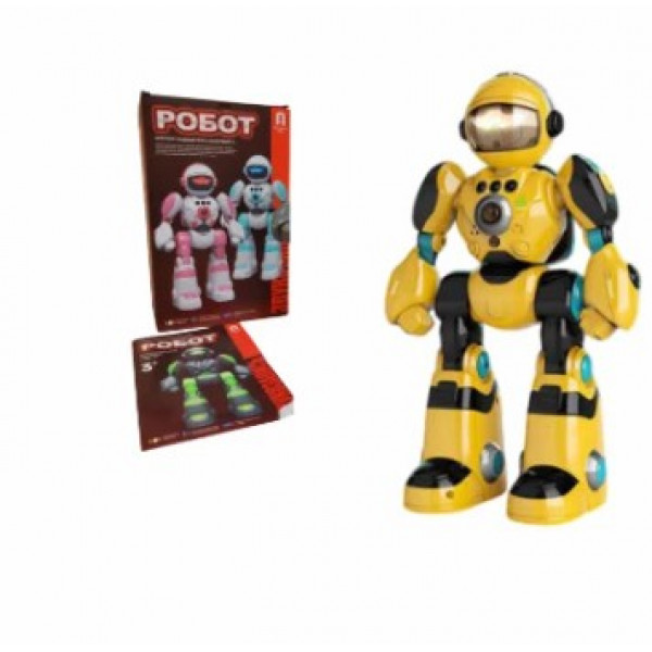 Робот на радиоуправлении BG1538/BG1538R русс. озвучка желтый в кор.
