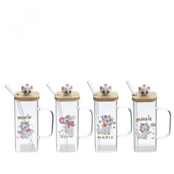 Кружка с крышкой и трубочкой 350мл 10*6*17,5 см