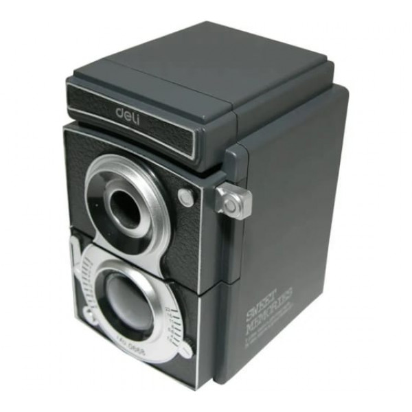 Точилка пласт.механич. Deli черный, одно отверстие