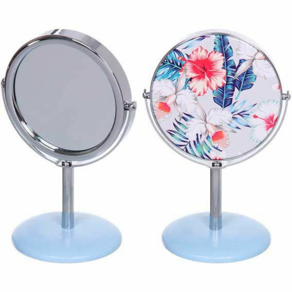 Зеркало косметическое настольное  "ФРАТЕЛЛИ ".тропики.14*9,3 см