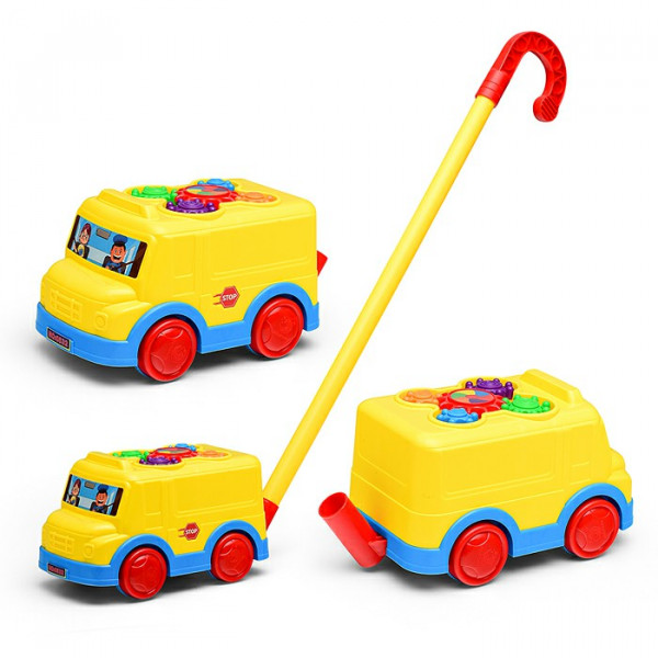 Каталка "Автобус" муз.в пакете