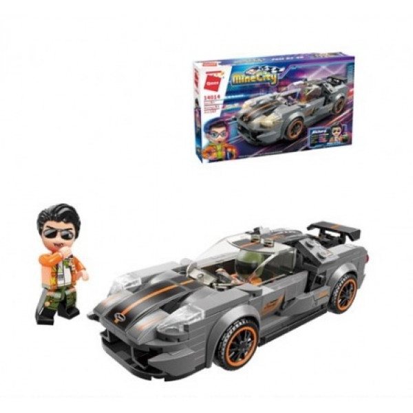 Конструктор пласт. машинка с фигуркой  197 дет