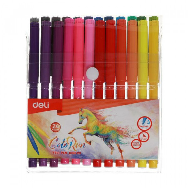 Фломастеры 24цв. Deli ColoRun Вентилируемый