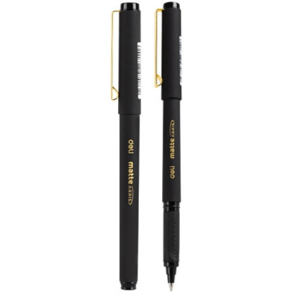 Ручка гелевая "DELI" черная 0,7мм