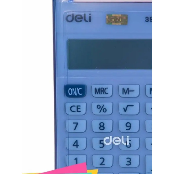 Калькулятор карманный Deli, 8 разр., голубой, 110х64х13,7 мм