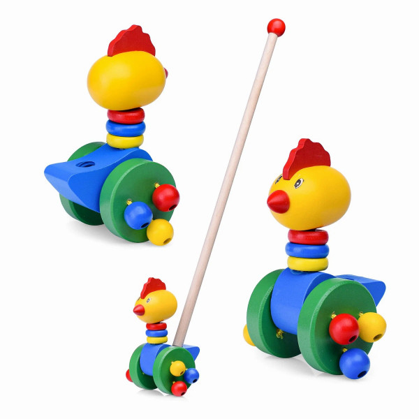 Каталка "Петушок" дерев.