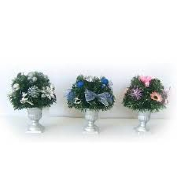 Украшение декоративное в вазе Цветы 20см.