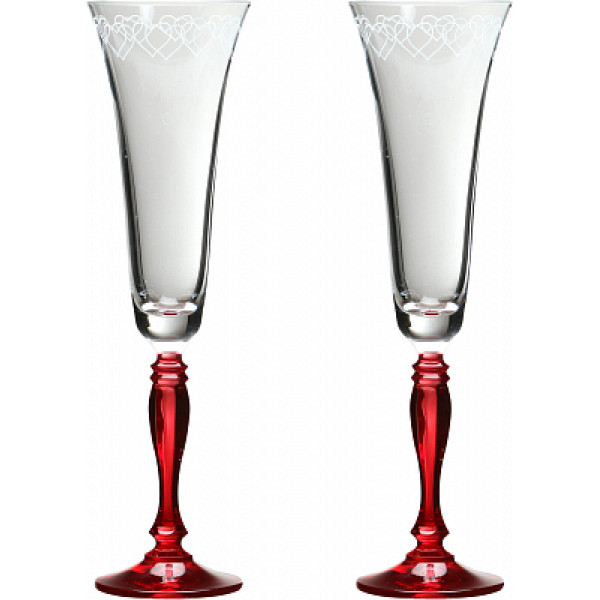 Набор бокалов 2шт для шампанского "Love" 180мл.